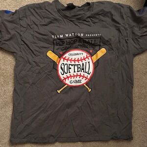 Gray Celebrity Softball Game T-Shirt